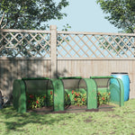 Green Tunnel Greenhouse With Zipped Doors | Green