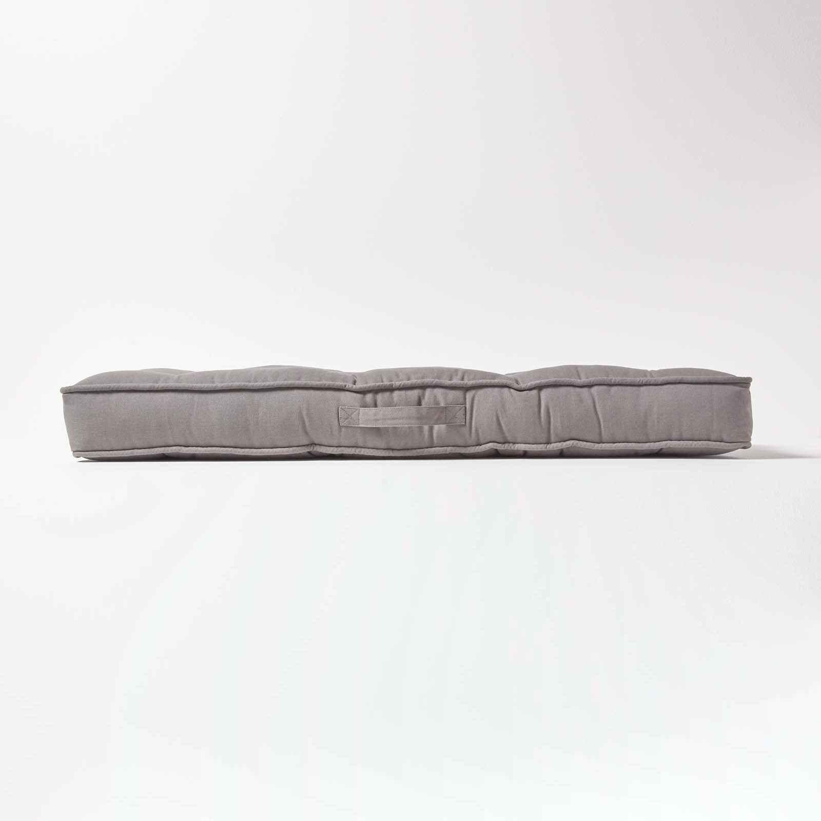 Cotton 2 Seater Booster Cushion | 50cm x 100cm | Charcoal Grey