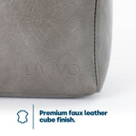 Faux Leather Weighted Door Stop | Grey