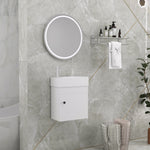Bathroom Vanity Unit With Basin, Wall Mounted Wash Stand | One Size | White