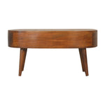 Solid Wood Chestnut Wave Coffee Table