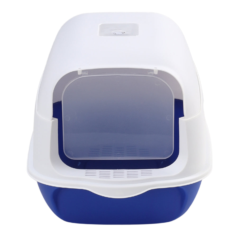 Detachable Cat Litter Box With Scoop Easy Clean Large Pet Toilet, Splash-proof, Odor Control, Portable Design | Blue