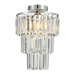 Modern 3-circle Crystal Chandelier Chrome Flush Mount Ceiling Light Droplet Crystal Shade Led Fixture