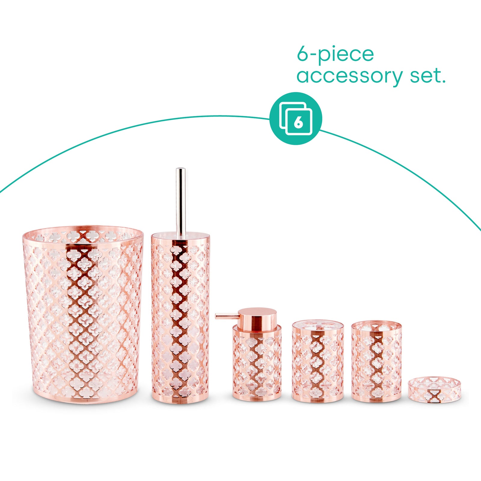 Bathroom Set - Rose Gold