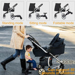 Niversal Stroller Board With Seat – 2-in-1 Buggy Pram Attachment, Black