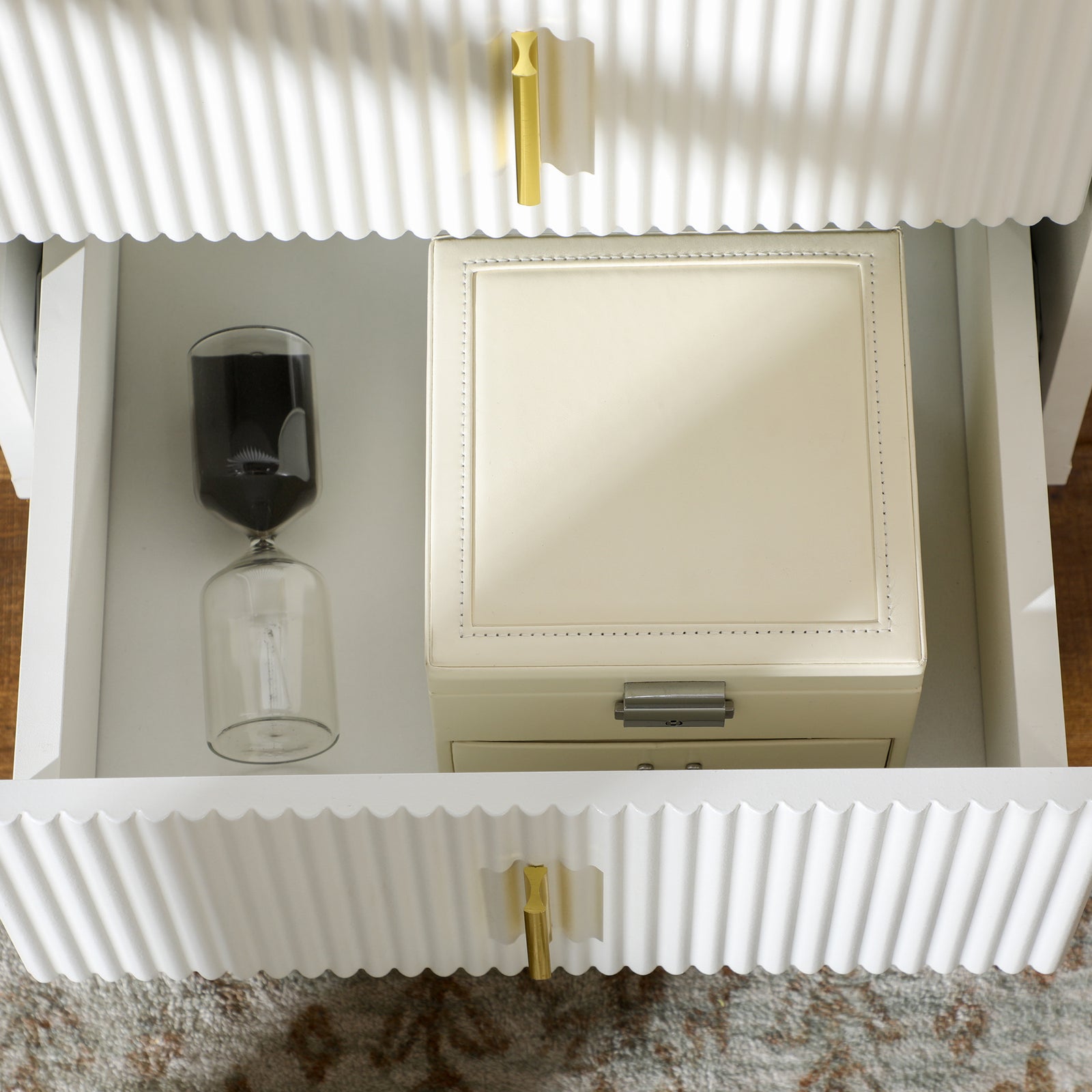 Nightstand With 2 Drawers, Side End Table For Living Room
