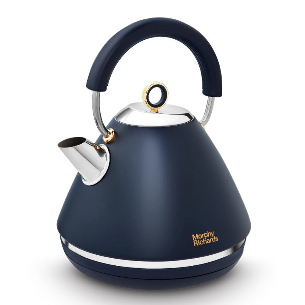 Accents Pyramid Traditional Kettle - 1.5l Capacity | Navy Blue