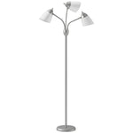 HOMCOM Tree Floor Lamp With 3 Adjustable Light, Standing Lamp, Silver Tone
