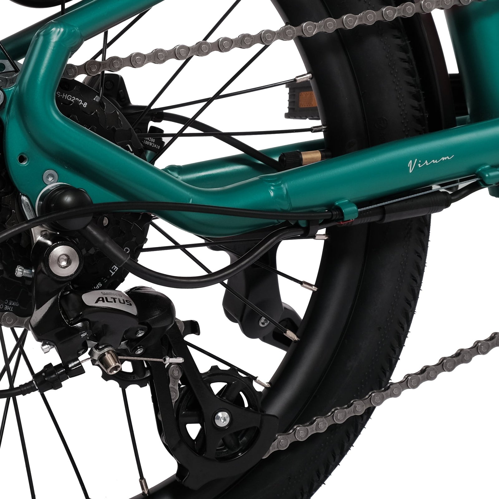 Virum 2025 Folding Bike - Lightweight E-bike | Green