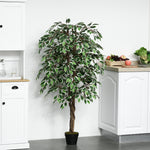 160cm Artificial Ficus Tree Fake Plant In Pot Indoor Outdoor