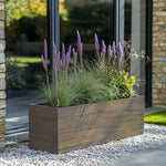 Zinc Galvanised Trough Planter | 100cm x 40cm x 40cm | Antique Gold