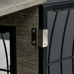 Dog Crate Table W/ Lockable Door, Plush Cushion