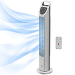 Oscillating Tower Fan Floor Fan With 4h Timer Home Office | One Size | Silver