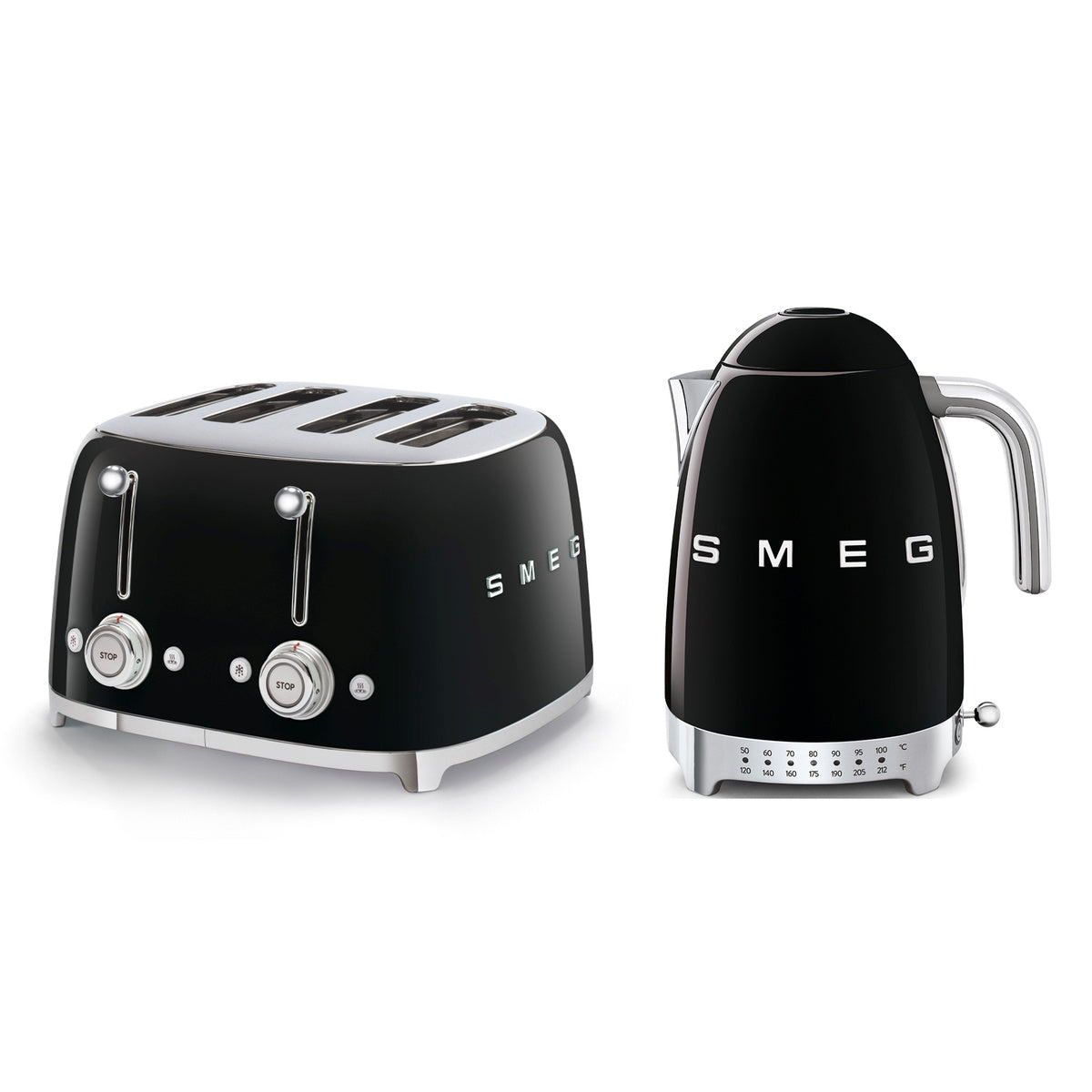 Tsf03, Klf04 4-slice Toaster & Variable Temperature Kettle | Black