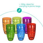Swirl Multicolour Plastic Tumbler Set Of 6