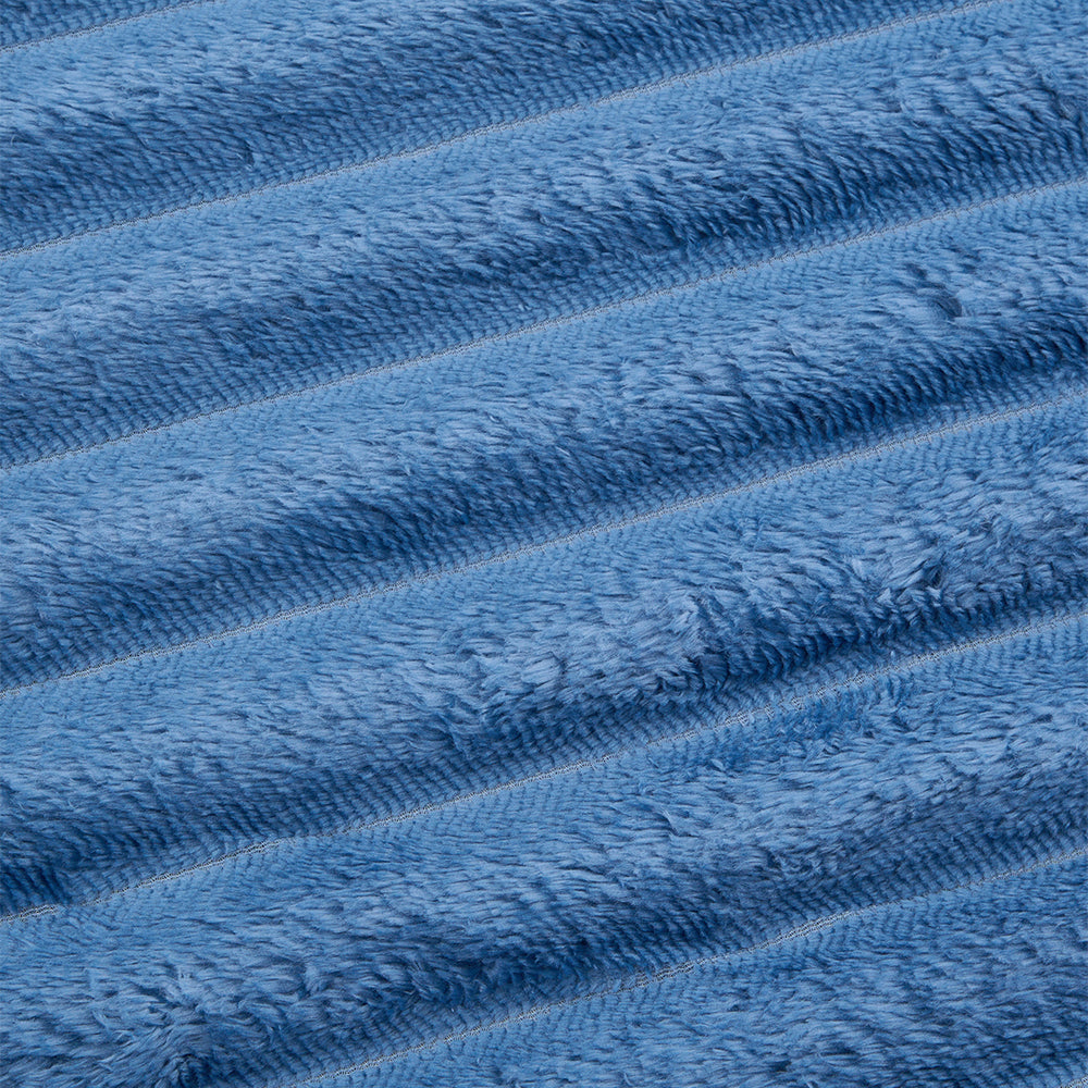 Cozy Striped Throw Blanket Soft Double-sided Use, Warm, Fade-resistant & Easy To Clean | Small | Blue