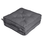 Cotton Travel Support Booster Cushion | 50cm x 50cm | Charcoal Grey