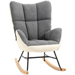 Rocking Chair For Nursery Upholstered Wingback Armchair