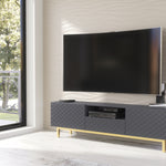 Diamond Luxe Tv Unit 180cm - Deco | Dark Grey