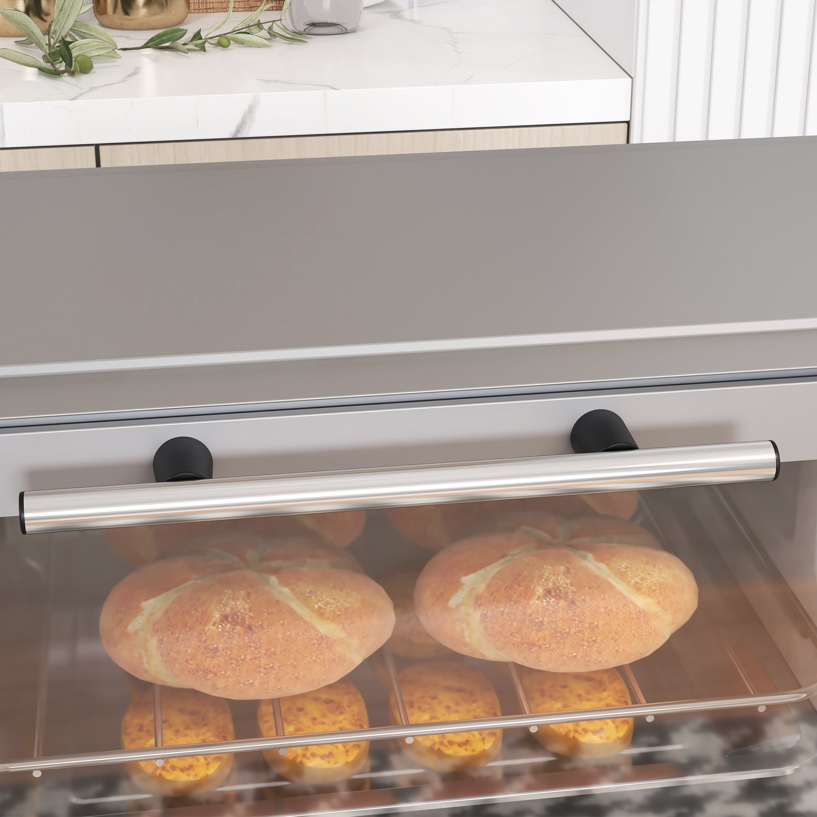 Mini Oven 9l Countertop Electric Grill With Temp Timer | One Size | Silver