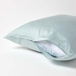 Organic Cotton European Size Pillowcase 400 Tc | 80cm x 80cm | Duck Egg Blue