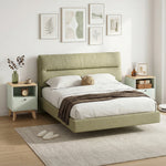 HOMCOM Modern Nightstand Set Of 2, Bedside Table With Drawer And Open Shelf