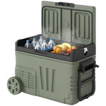 Camping Fridge Freezer Dual Zone, Portable Car Fridge | Small | Green