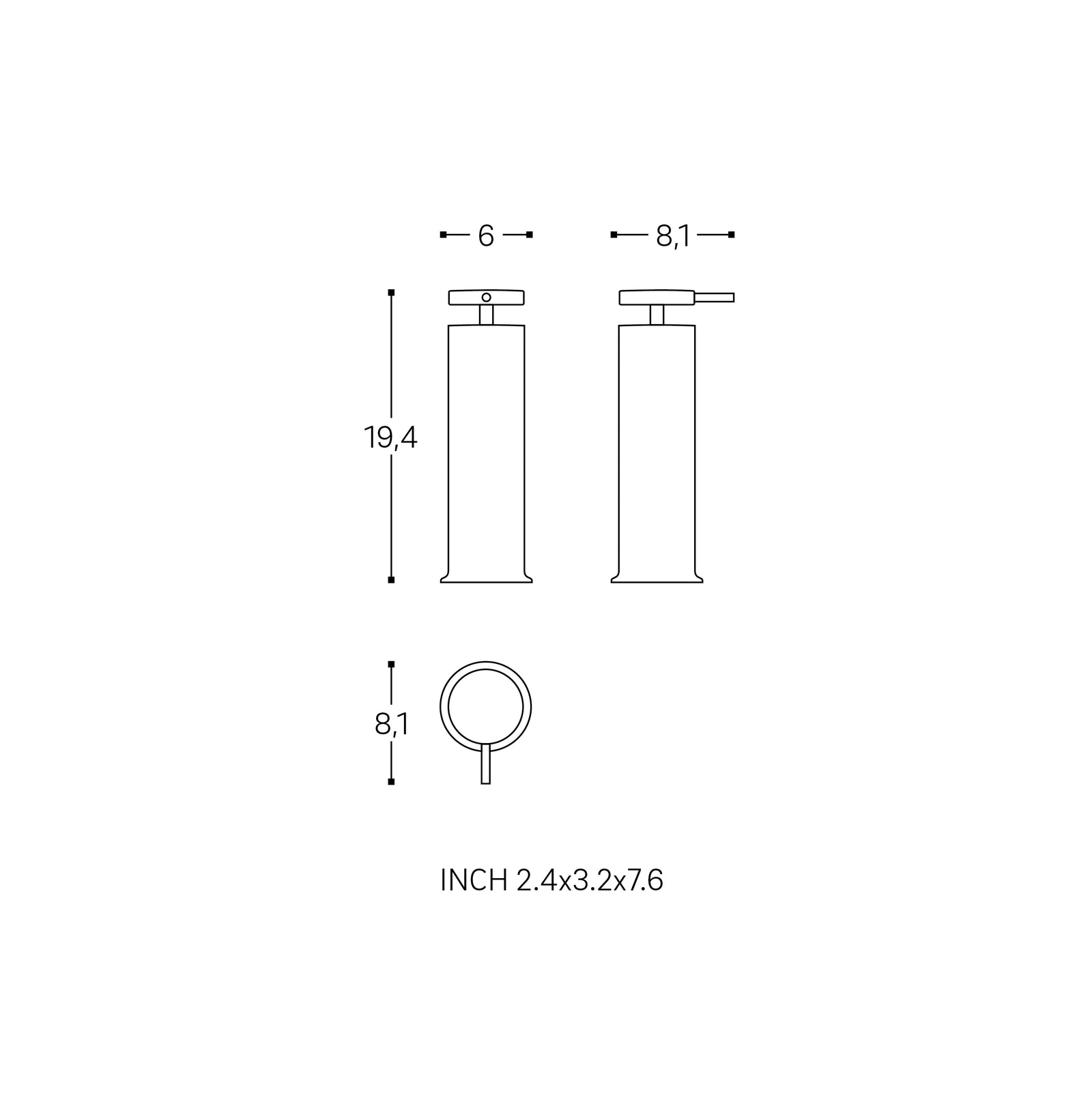 Soap Dispenser, 185ml Capacity, White Design, Geyser Collection