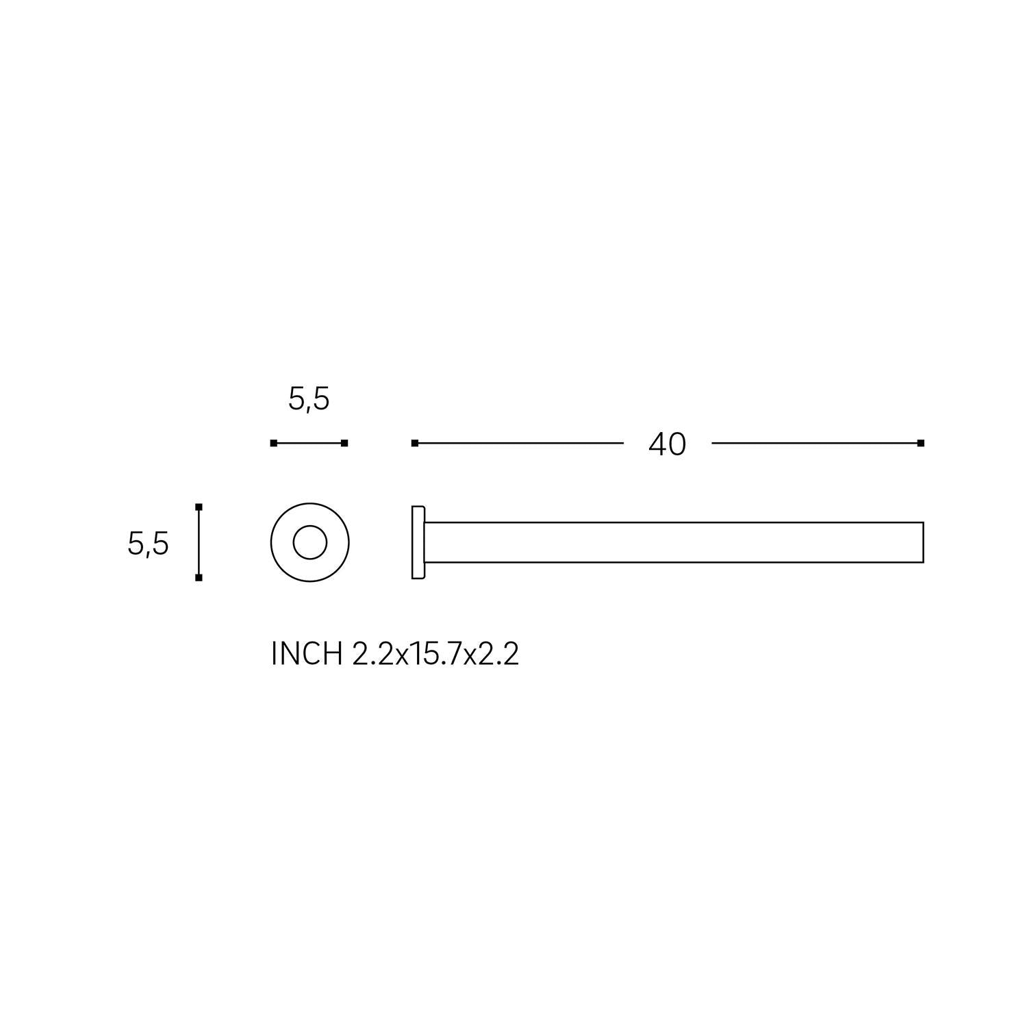 Towel Rail Brushed Gold Pvd Architect Sp (40cm)