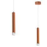 Copper Designer 5w Led Pendant Copper / Rose Gold Industrial Chic Cylindrical Shape