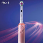 Pro 3 3500 Electric Toothbrush With Smart Sensor Cross Action, Pink