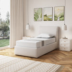 Bethany Fabric Ottoman Bed Frame | Single | Beige