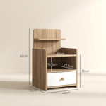 Bedside Table With Drawer For Bedroom, Living Room