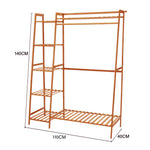 Bamboo Bedroom Garment Clothes Rack | Small | Brown