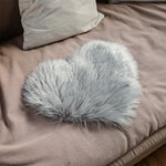 Heart Shaped Super Soft Shaggy Area Rug Grey