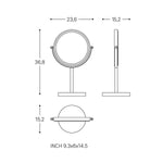 Magnifying Mirror Freestanding X1/x5 Swivel Chrome Architect Collection