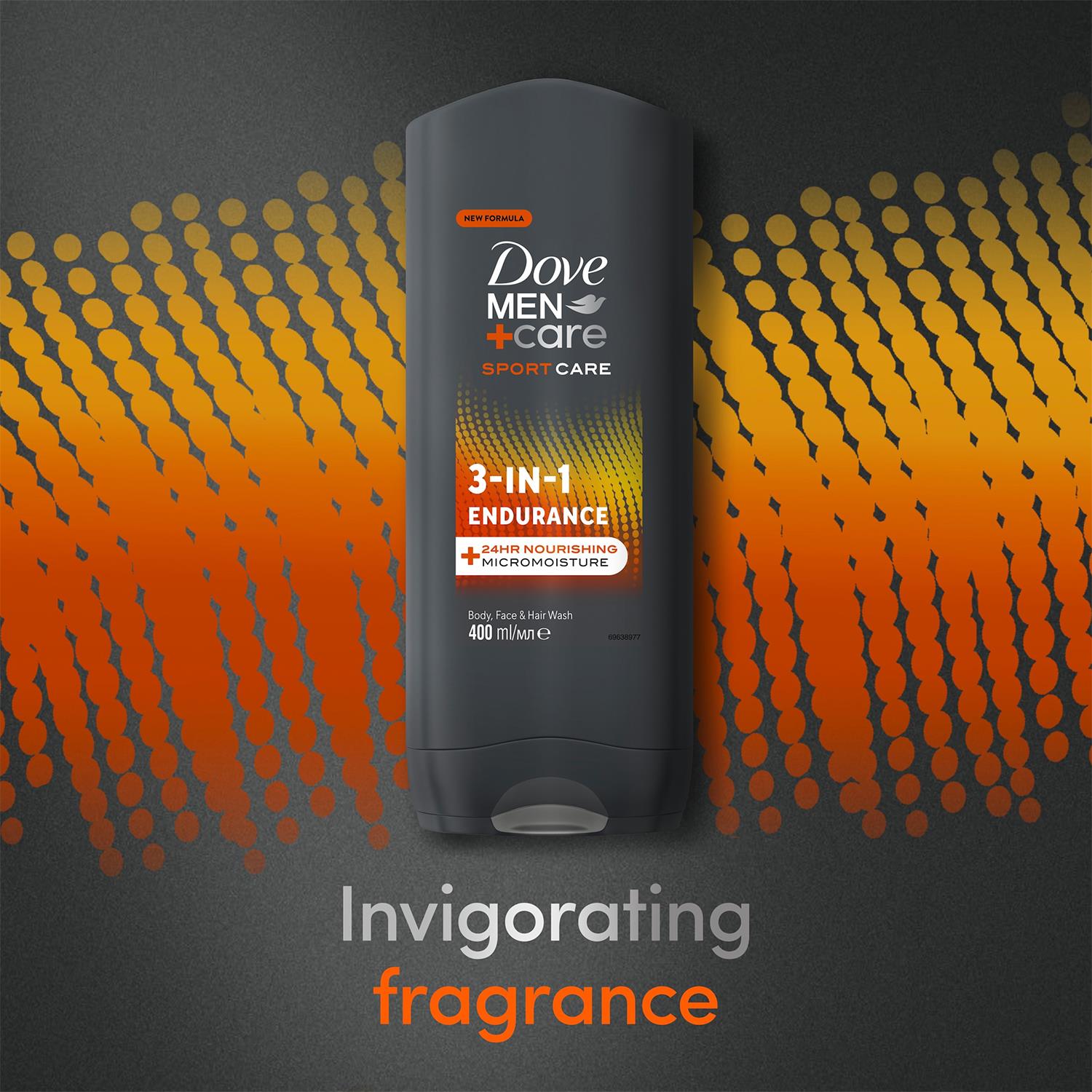 Men+care Hair, Face & Body Wash, 3 In 1 Endurance, Micro Moisture, 3x400ml