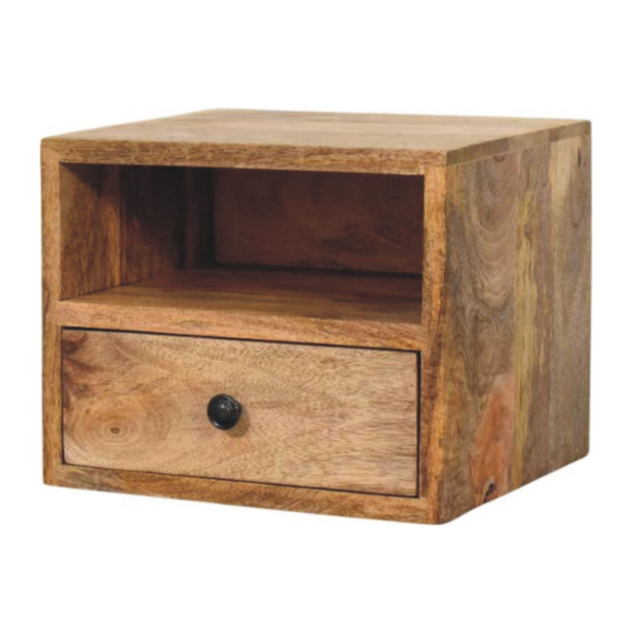 Solid Wood Solis 1-drawer Oak-ish Wall Mounted Nightstand