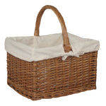 Wicker Butchers Shopping Basket | White