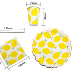 Cheetah 40 Piece Party Tableware Set Lemons