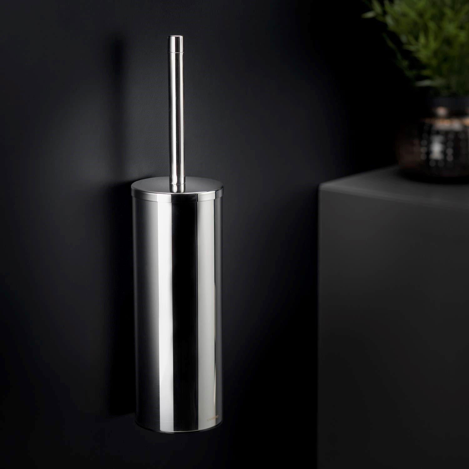 Toilet Brush, Wall-mounted, Glossy Stainless Steel, Logic Collection