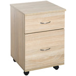 Pedestal Office Mobile Filing Cabinet 2 Drawer | One Size | Brown