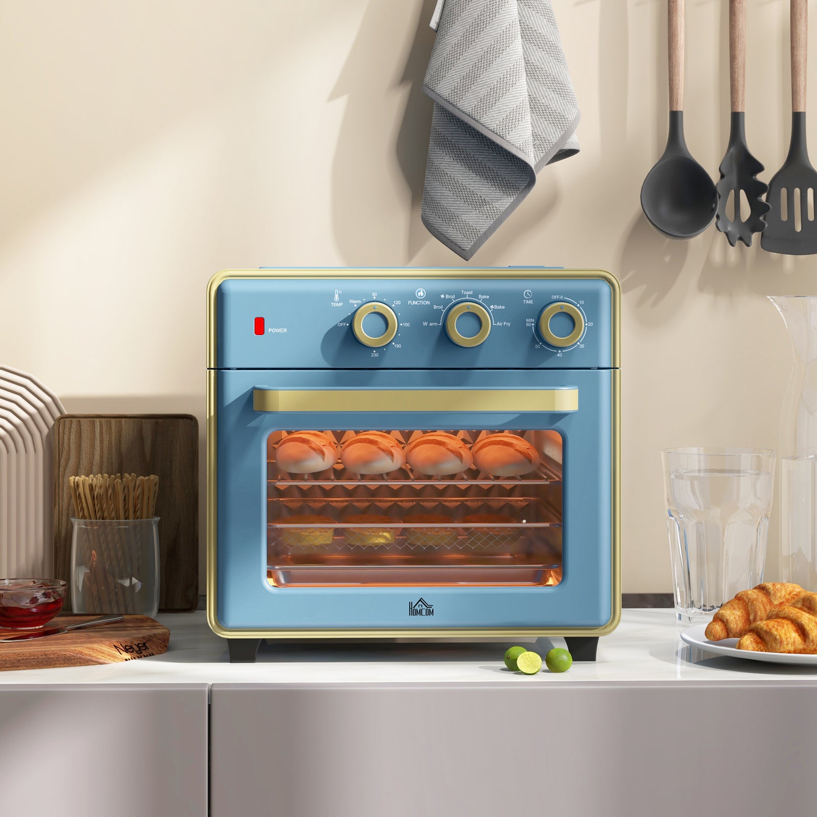 20l Mini Oven With Adjustable Temperature 60 Min Time | One Size | Blue