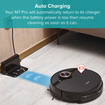M7 Pro Robot Vacuum Cleaner And Microfibre Mop Combo | Black