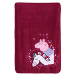 Unicorn Peppa Pig Blanket | Single | Red