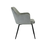 San Diego Marble Top Dining Table With Charlotte Velvet Chairs | Grey
