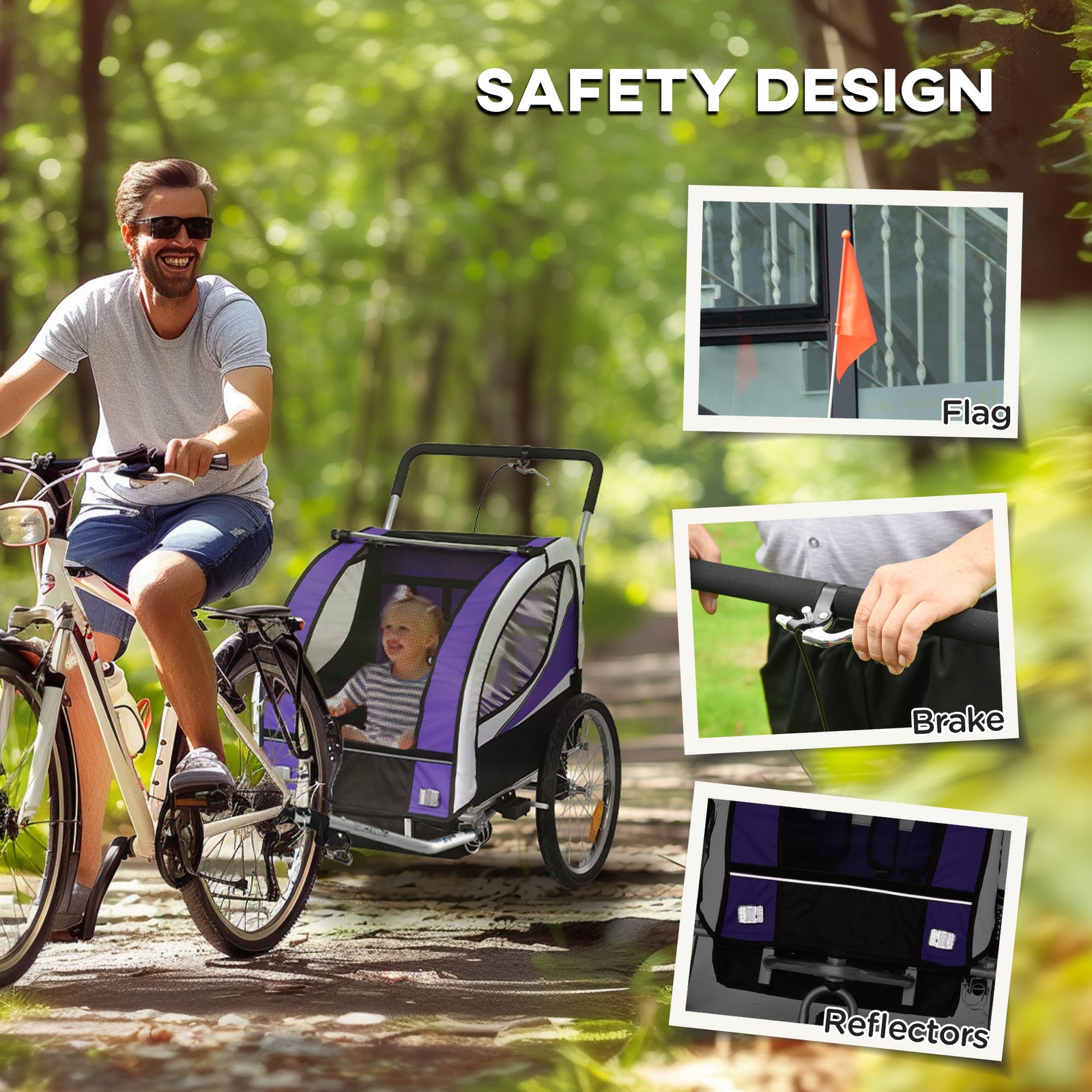 Kids Scooter With Adjustable Handlebar, Kick Scooter | Purple