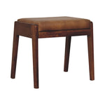 Solid Mango Wood Buffalo Hallway Footstool
