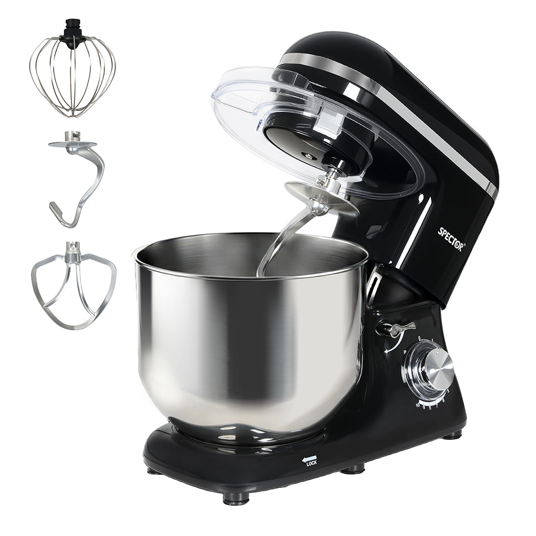 Spector Electric Food Stand Mixer 8l Stainless Steel Mixing Bowl 1300w 10 Speeds
