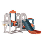 3-in-1 Toddler Slide, Swing, And Climber Playset With Toy Storage Indoor Playground Set For Kids Ages 1-4 | Blue